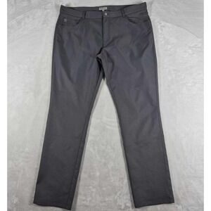 Peter Millar EB66 Pants Men's 40x32 Gray Performance Stretch Chino Golf 5 Pocket
